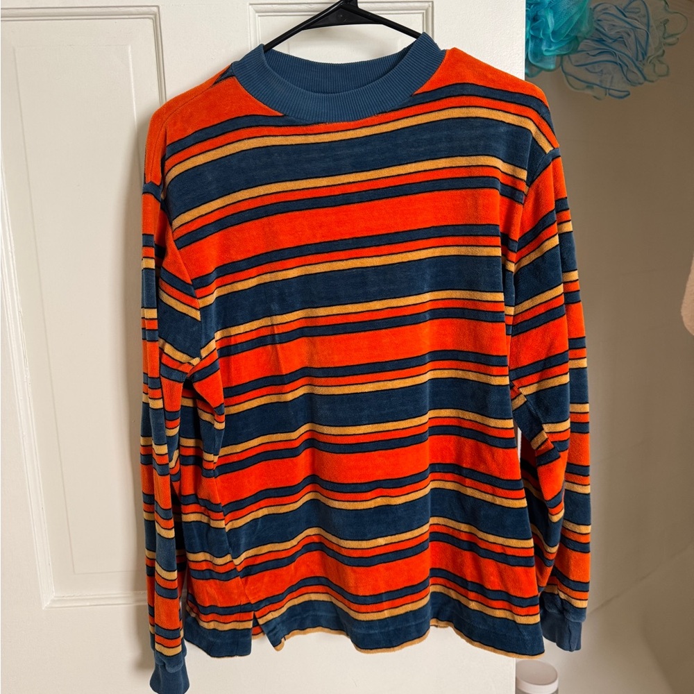 Orange and Blue Long Sleeve Jacket